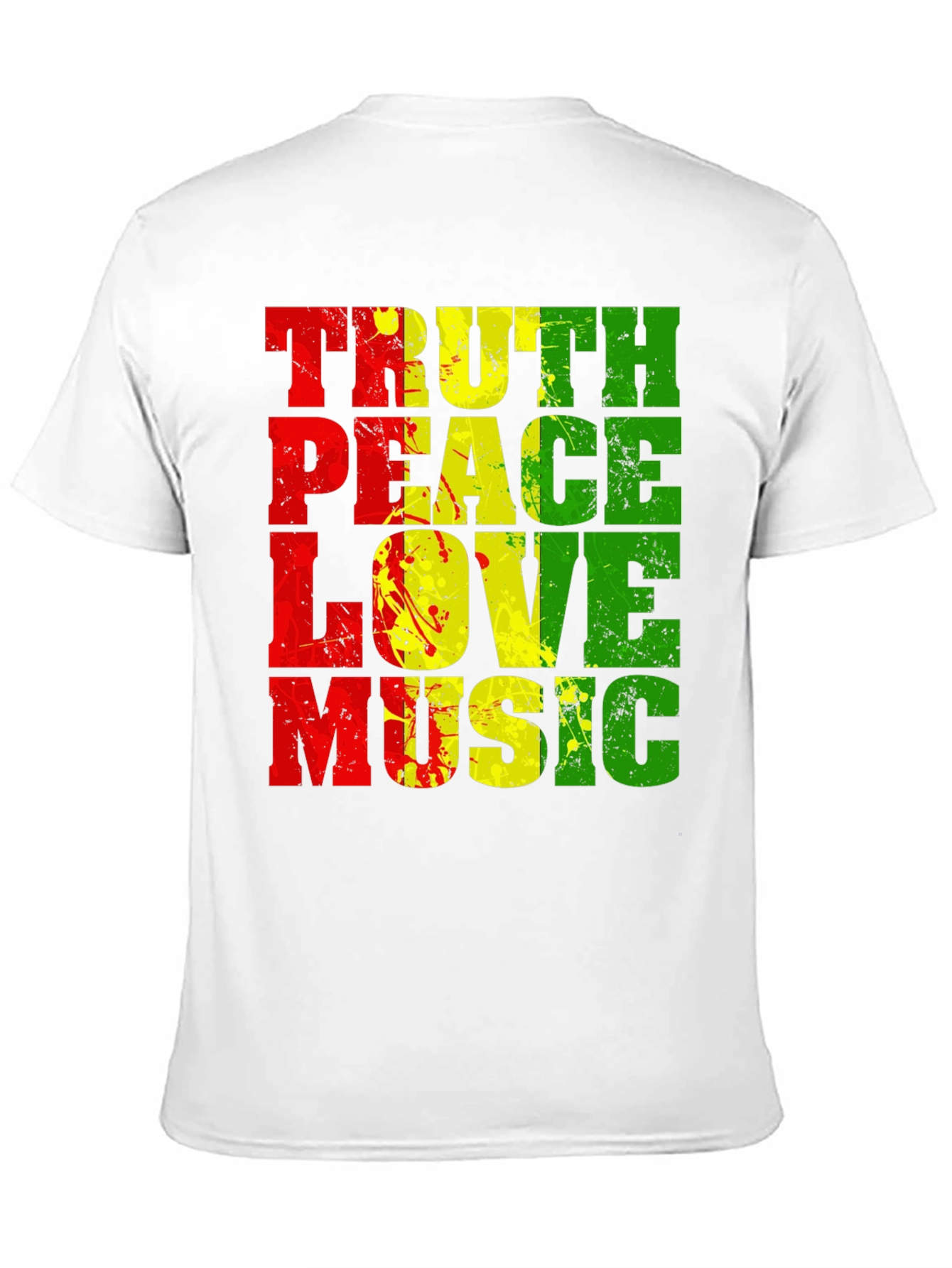 Rasta Reggae Truth Peace Love Music Graphic T-Shirt