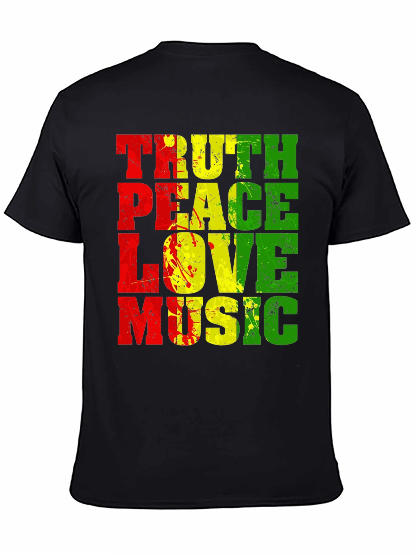 Rasta Reggae Truth Peace Love Music Graphic T-Shirt