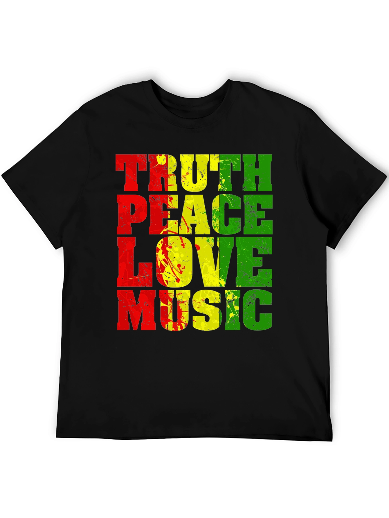 Rasta Reggae Truth Peace Love Music Graphic T-Shirt