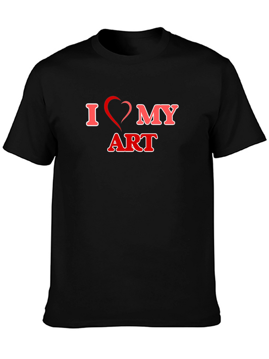 I Heart My Art Black T-Shirt