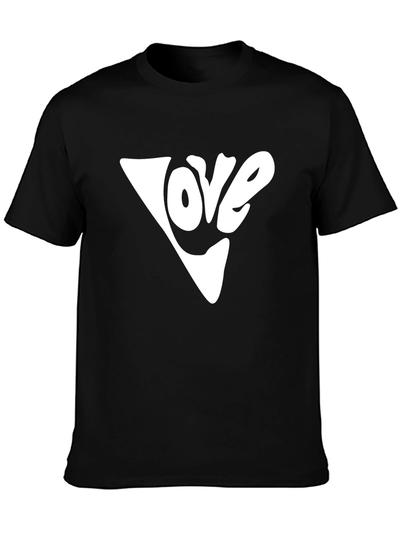 Love Graphic Tee - Black Cotton Blend