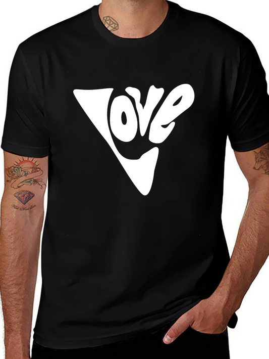 Love Graphic Tee - Black Cotton Blend