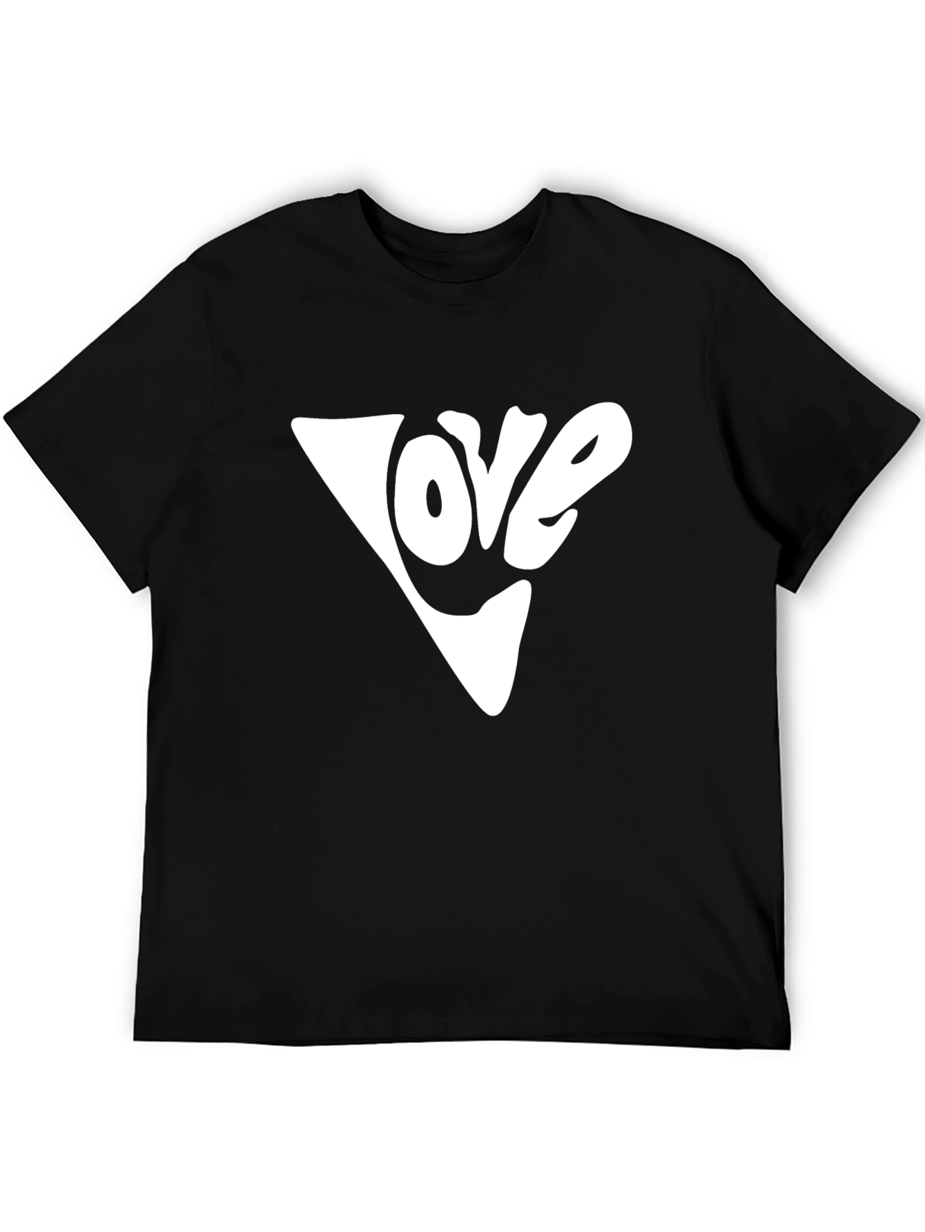 Love Graphic Tee - Black Cotton Blend