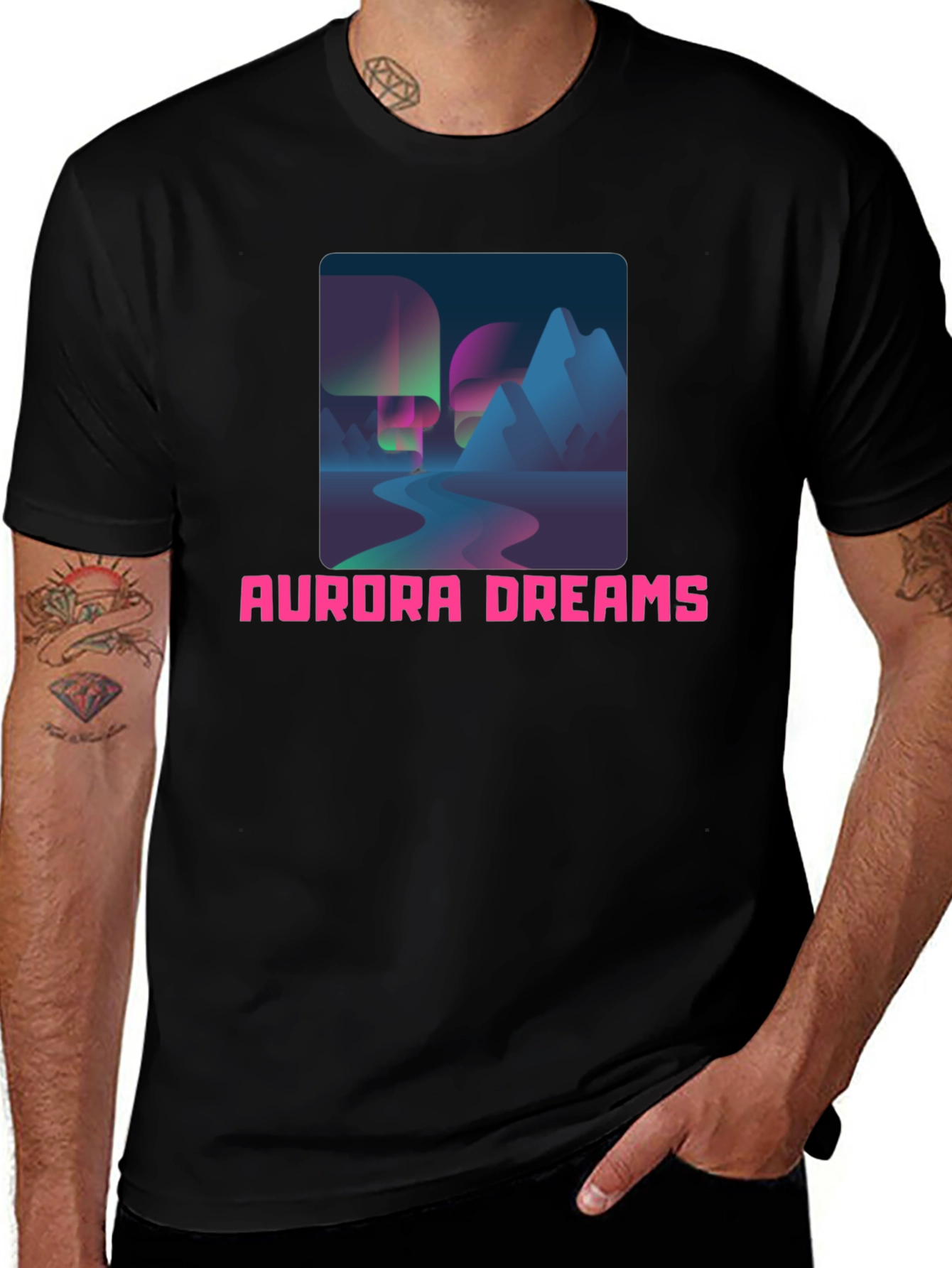 Aurora Dreams Graphic Tee - Stylish Comfort