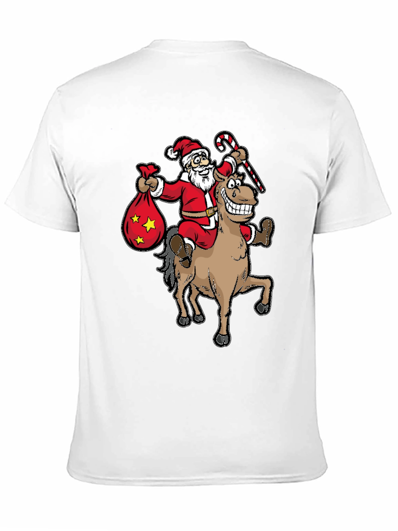 Santa Riding Horse T-Shirt - Funny Holiday Tee