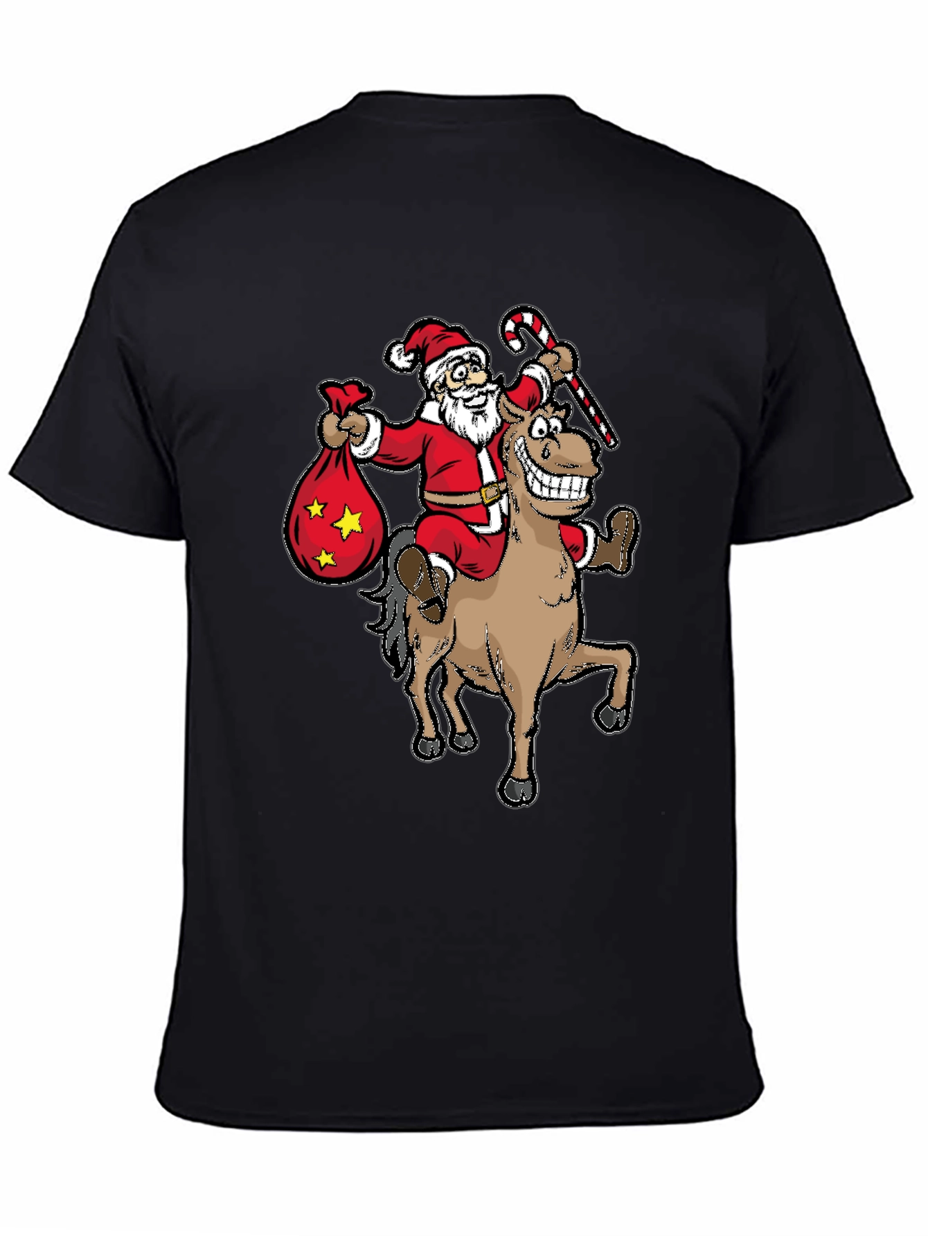 Santa Riding Horse T-Shirt - Funny Holiday Tee