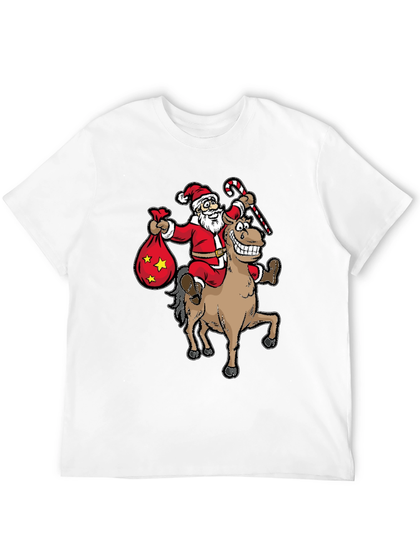 Santa Riding Horse T-Shirt - Funny Holiday Tee
