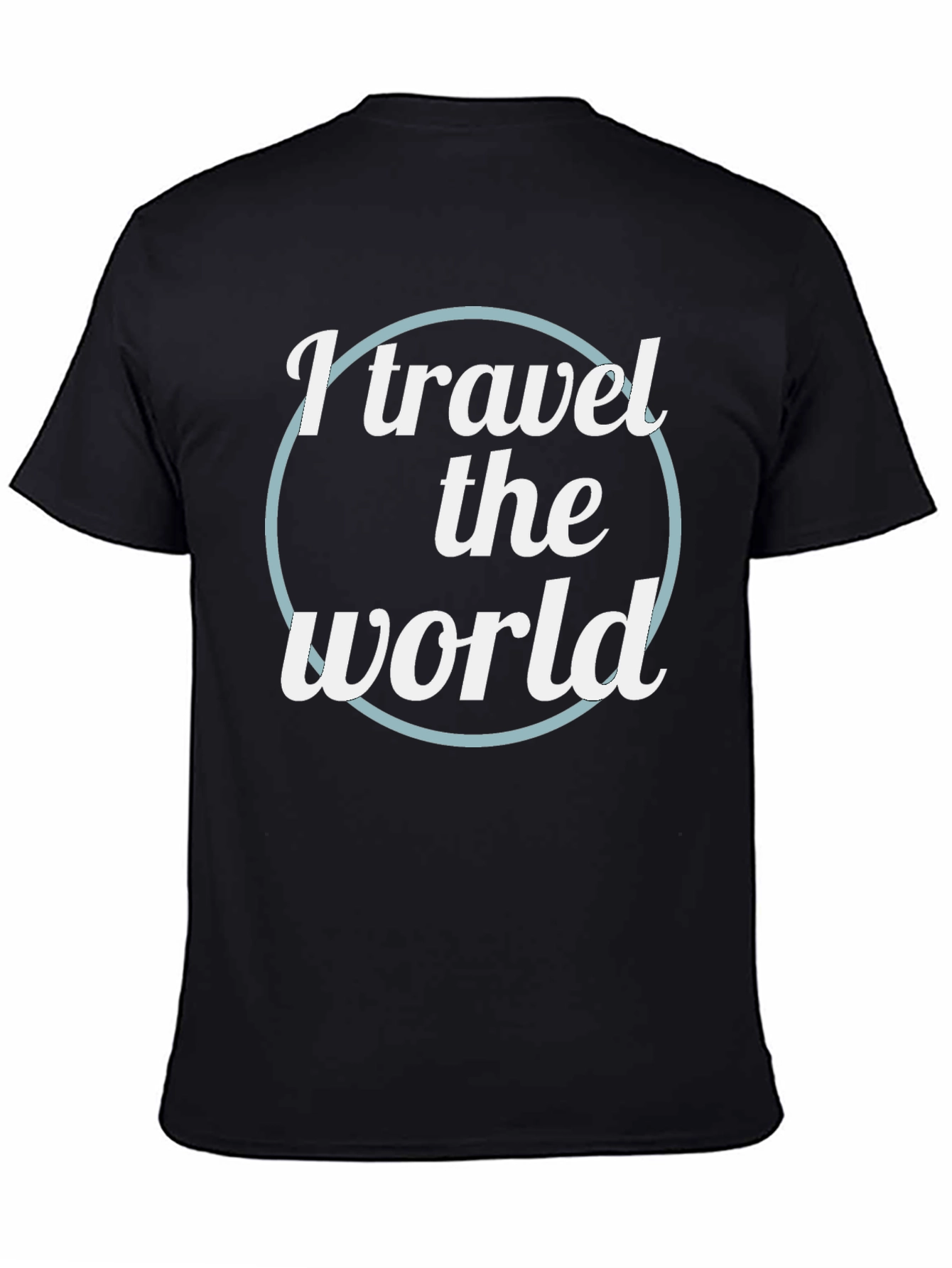 I Travel the World Black T-Shirt