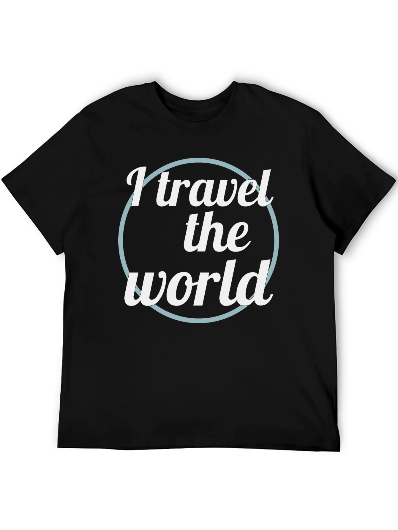 I Travel the World Black T-Shirt