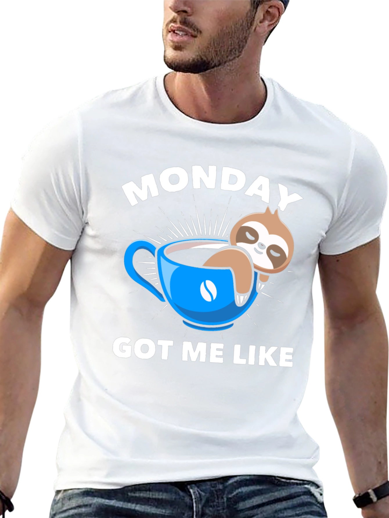 Monday Sloth Coffee T-Shirt