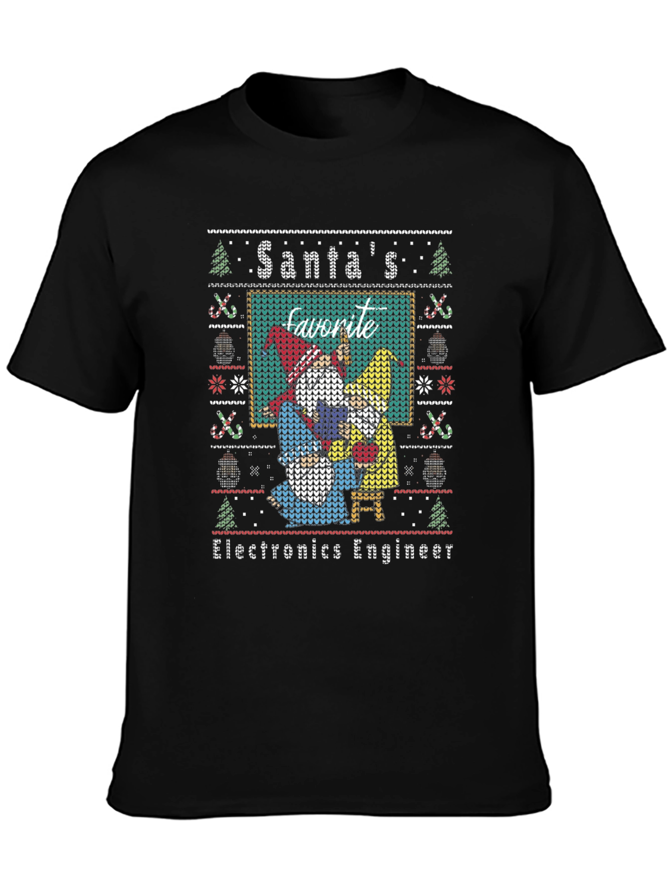 Santas Favorite Electronics Engineer Ugly Christmas Sweater T-Shirt