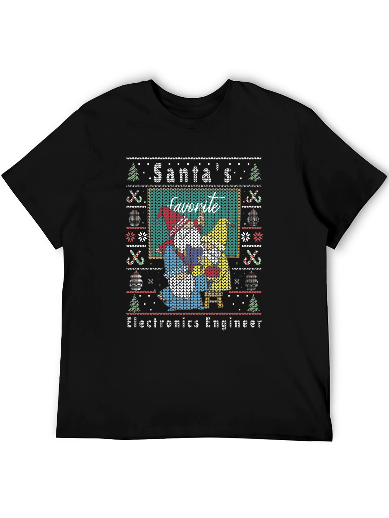 Santas Favorite Electronics Engineer Ugly Christmas Sweater T-Shirt