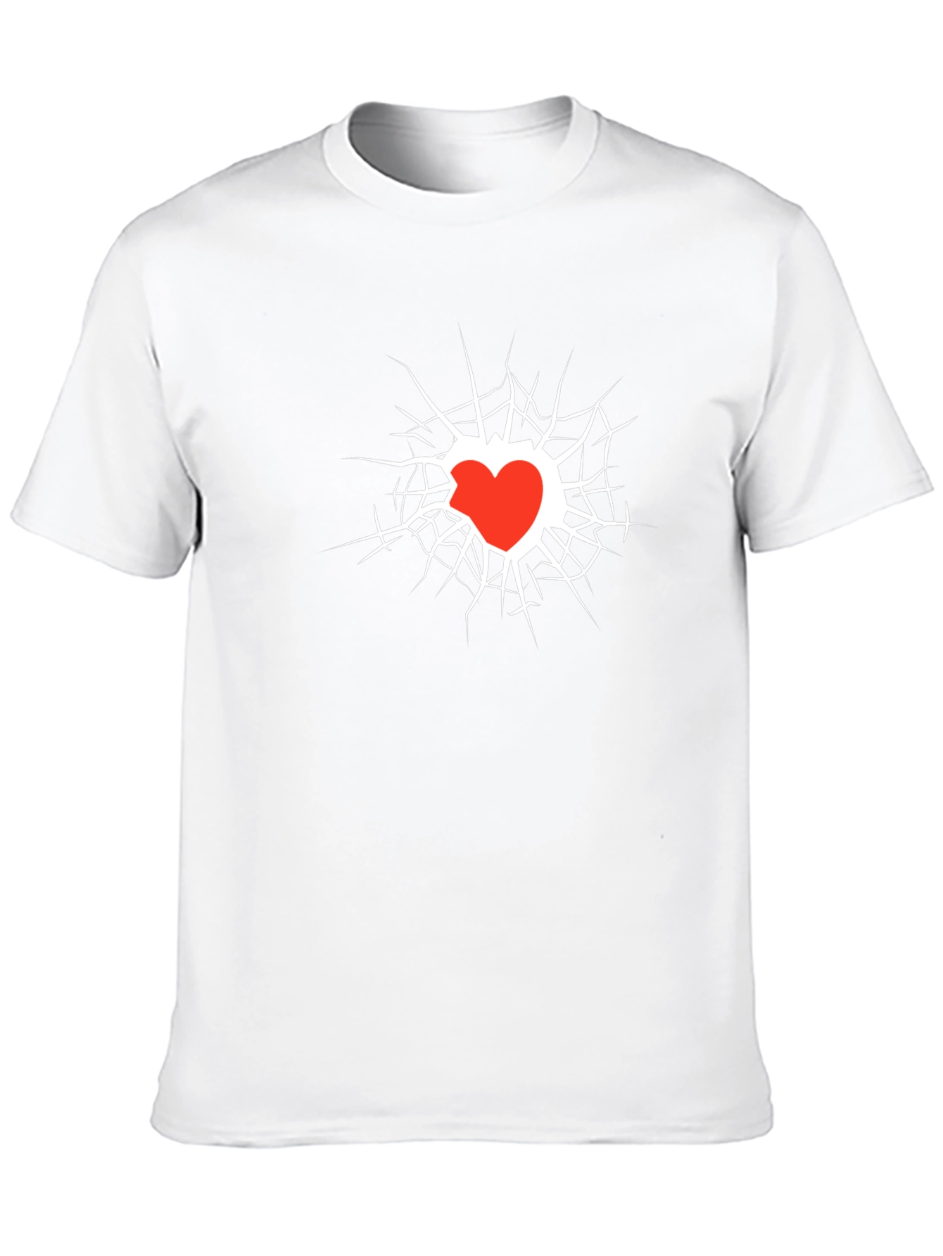 Heart Break Graphic Black T-Shirt