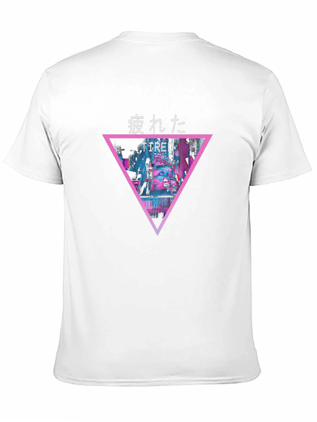 Tired Graphic Tee - Vaporwave Style