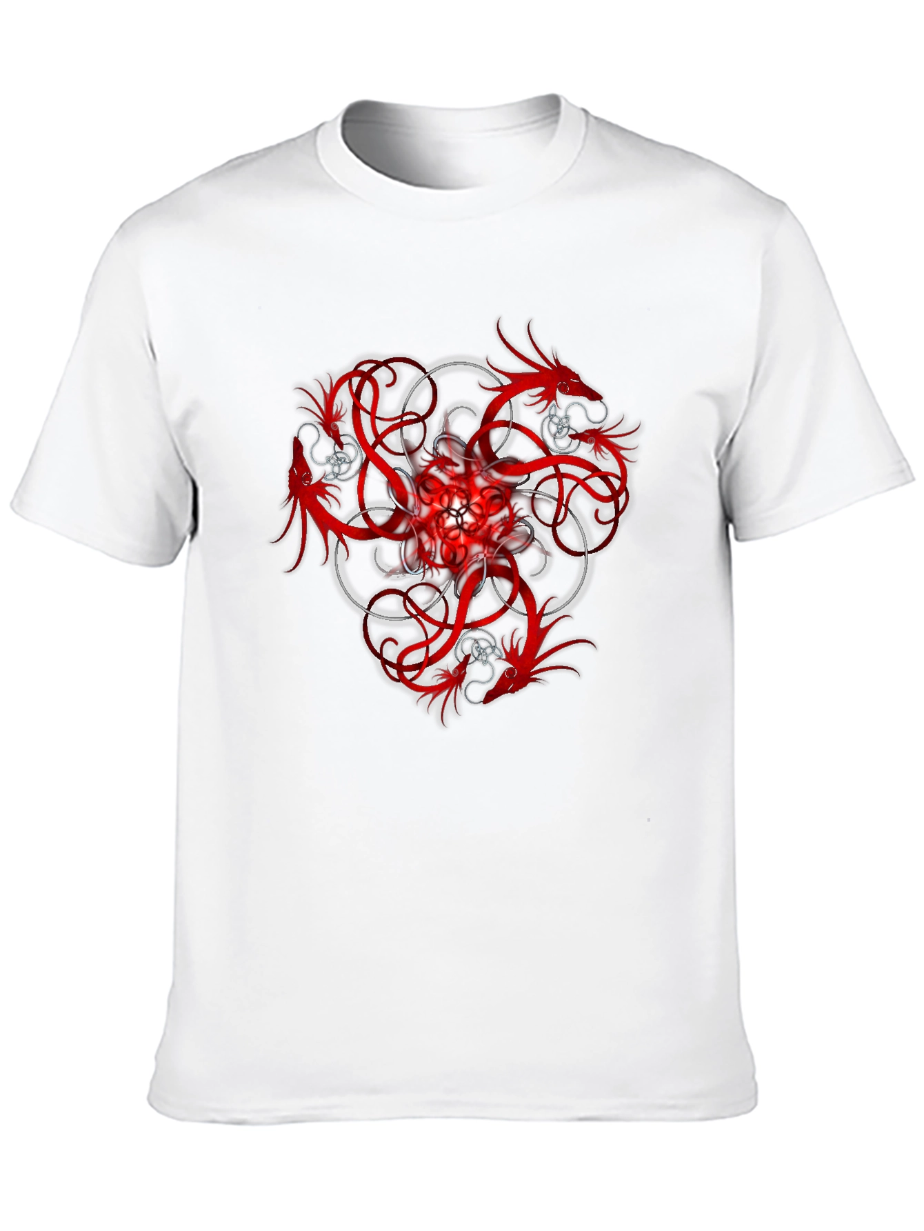 Red Dragon Trefoil Graphic Black T-Shirt