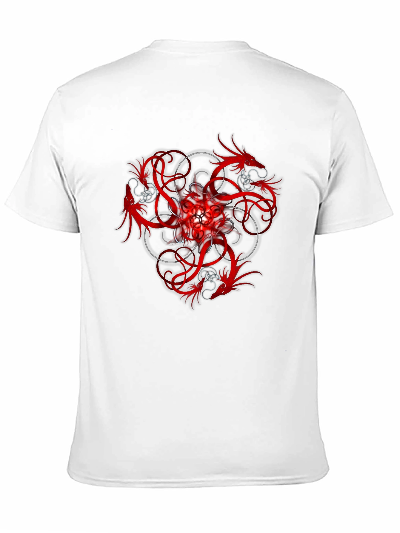 Red Dragon Trefoil Graphic Black T-Shirt