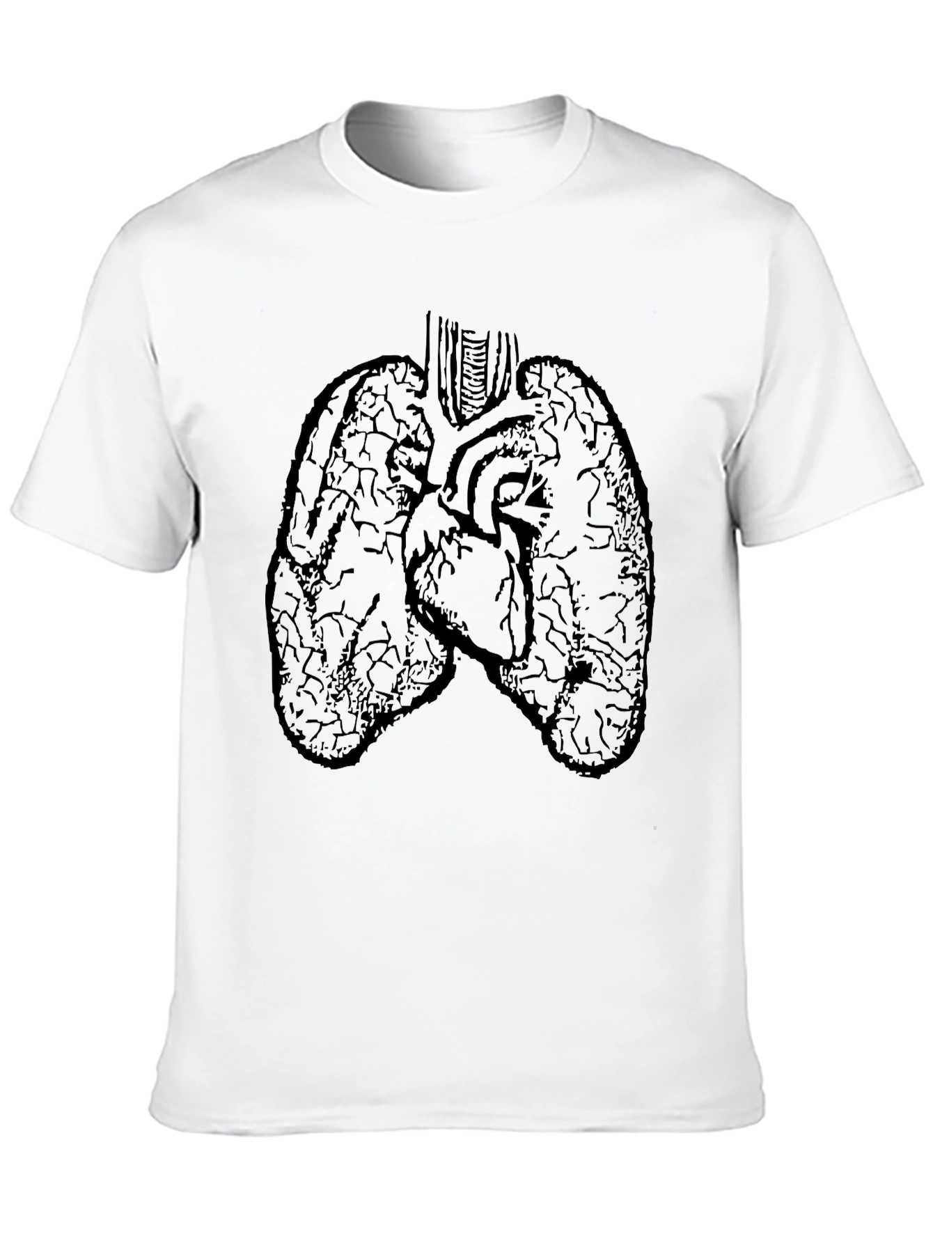 Anatomical Heart and Lungs Graphic T-Shirt