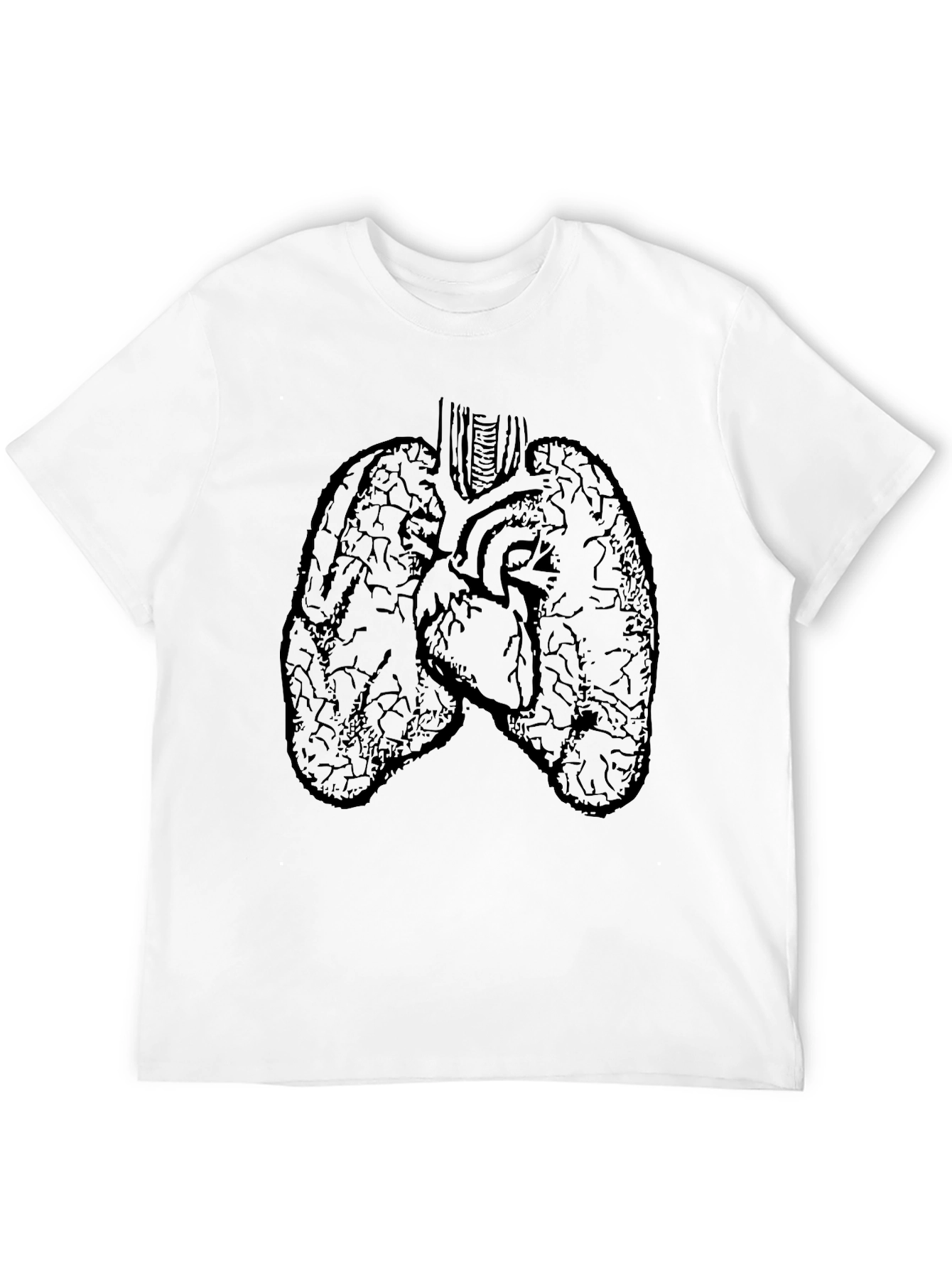 Anatomical Heart and Lungs Graphic T-Shirt