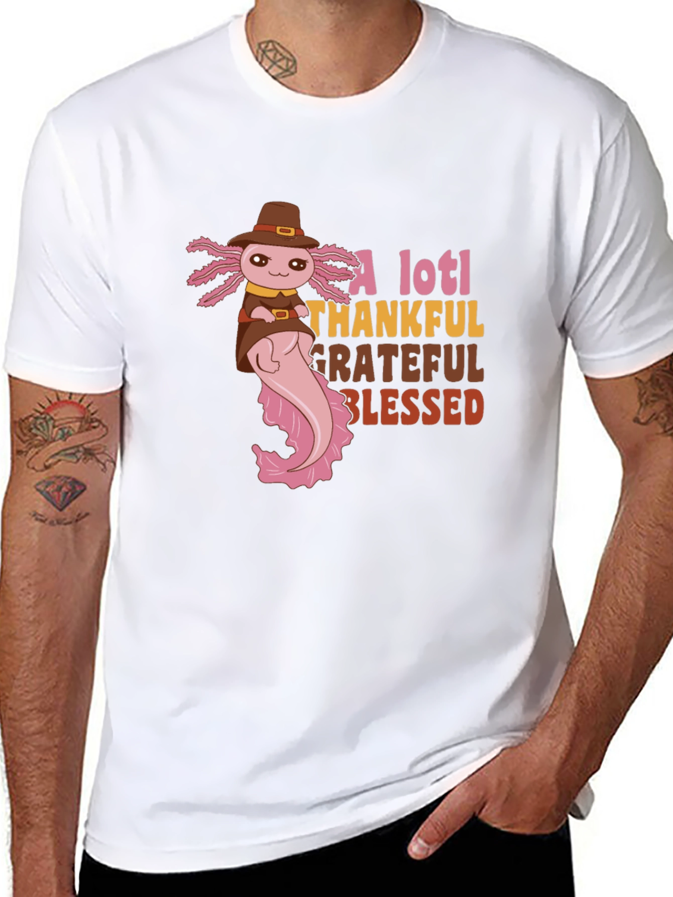 A Lotl Thankful Thanksgiving Axolotl T-Shirt