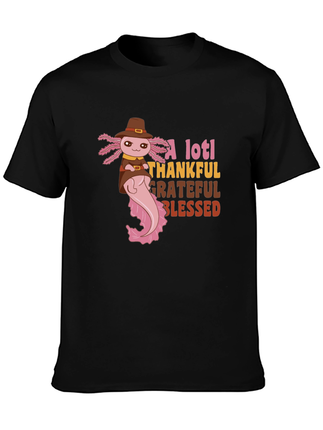 A Lotl Thankful Thanksgiving Axolotl T-Shirt