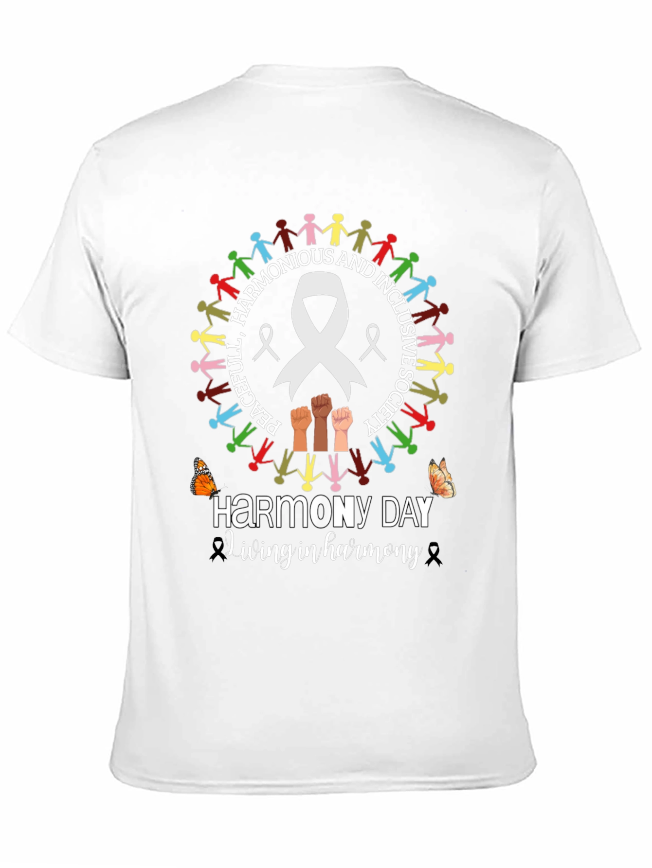 Harmony Day T-Shirt - Peace Unity and Inclusion