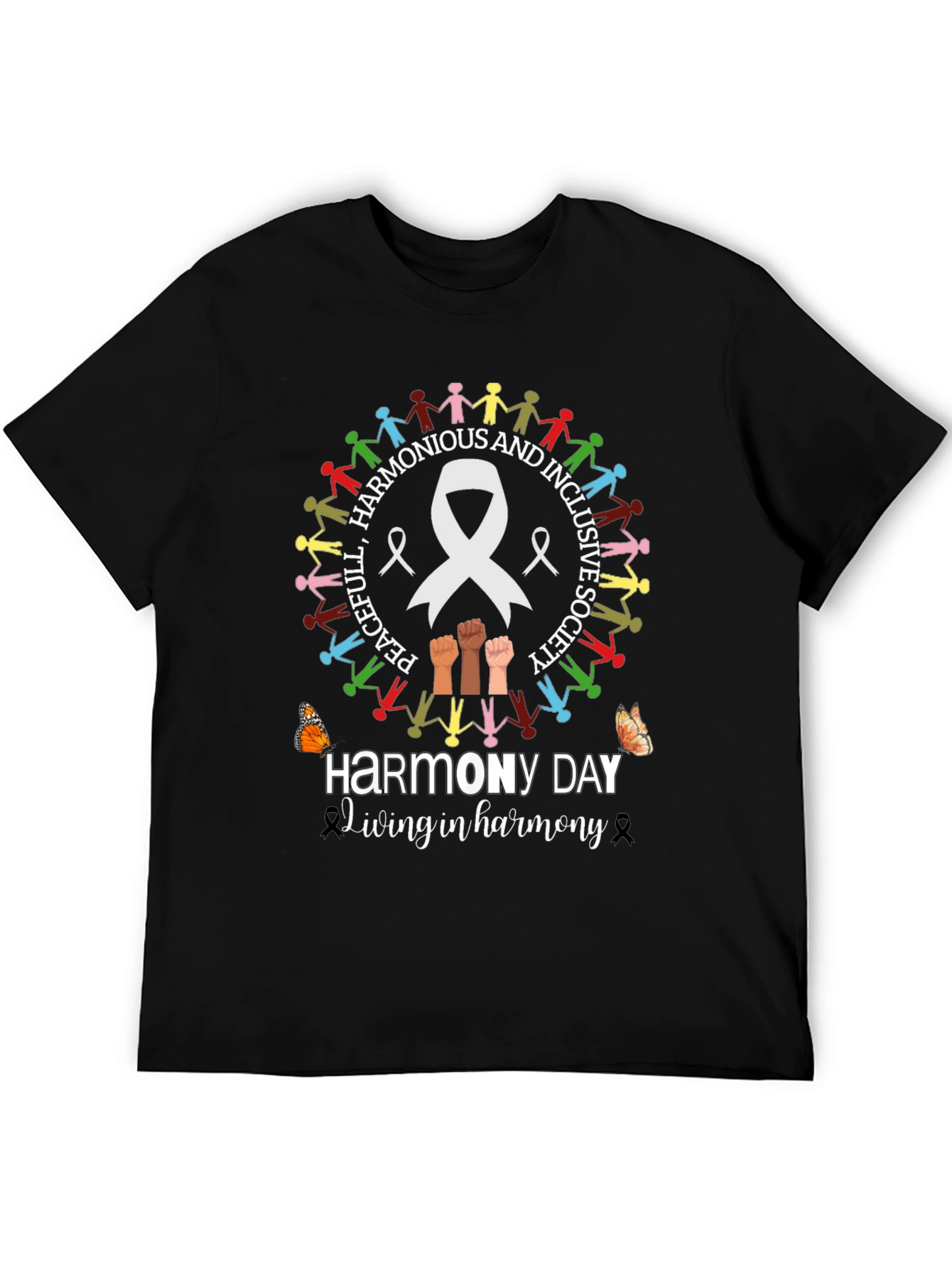 Harmony Day T-Shirt - Peace Unity and Inclusion