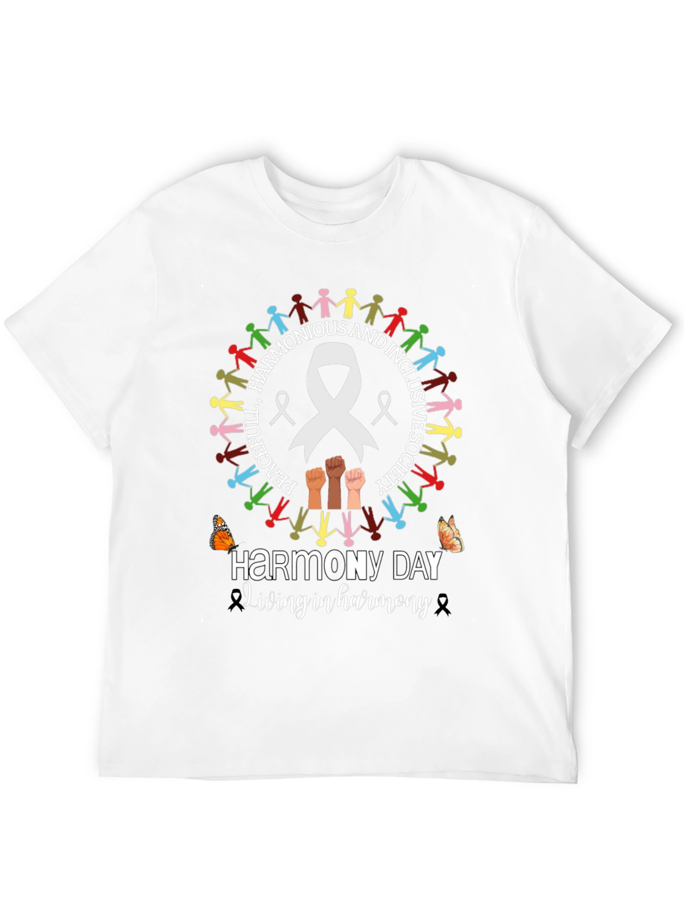 Harmony Day T-Shirt - Peace Unity and Inclusion