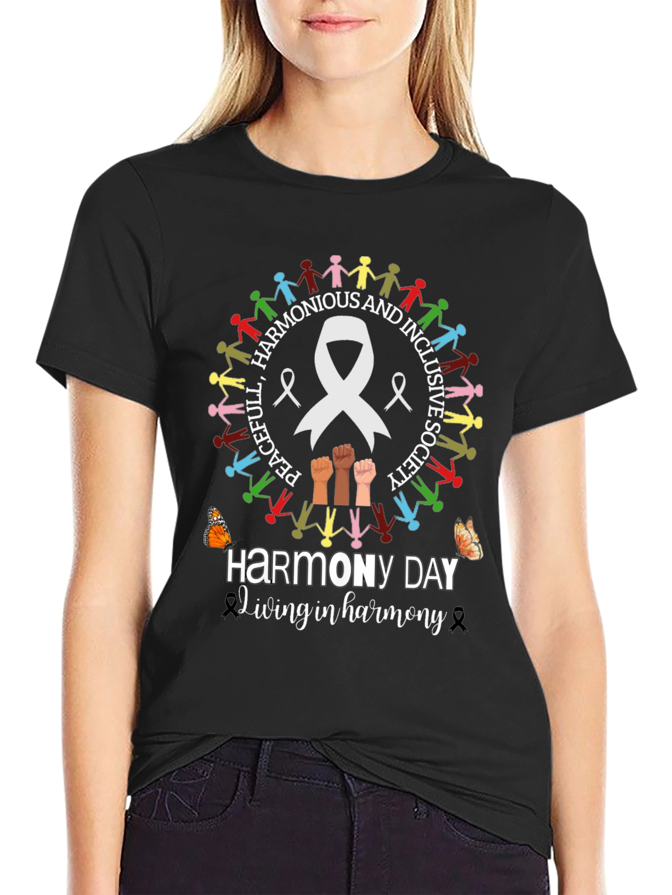 Harmony Day T-Shirt - Peace Unity and Inclusion