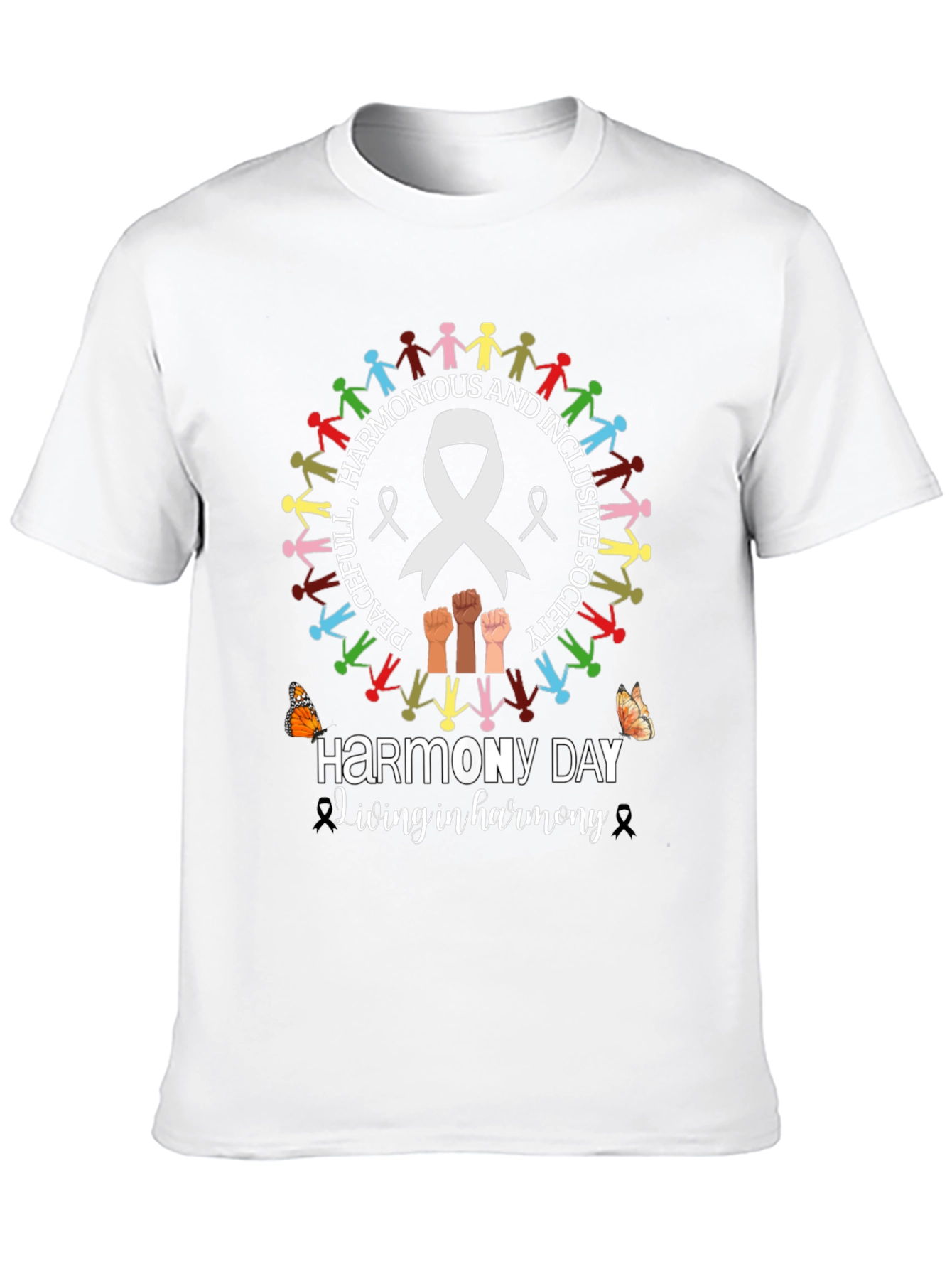 Harmony Day T-Shirt - Peace Unity and Inclusion