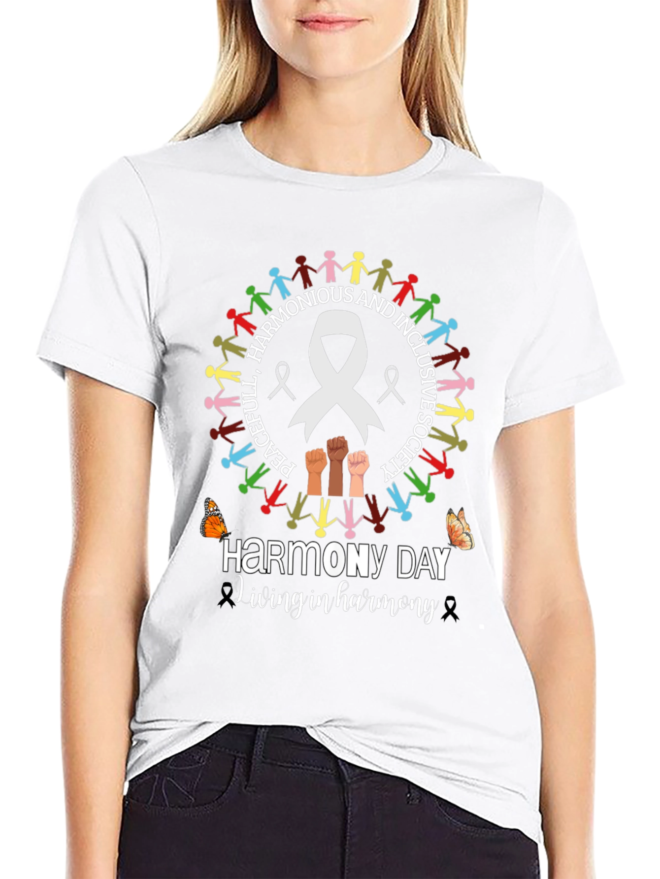 Harmony Day T-Shirt - Peace Unity and Inclusion