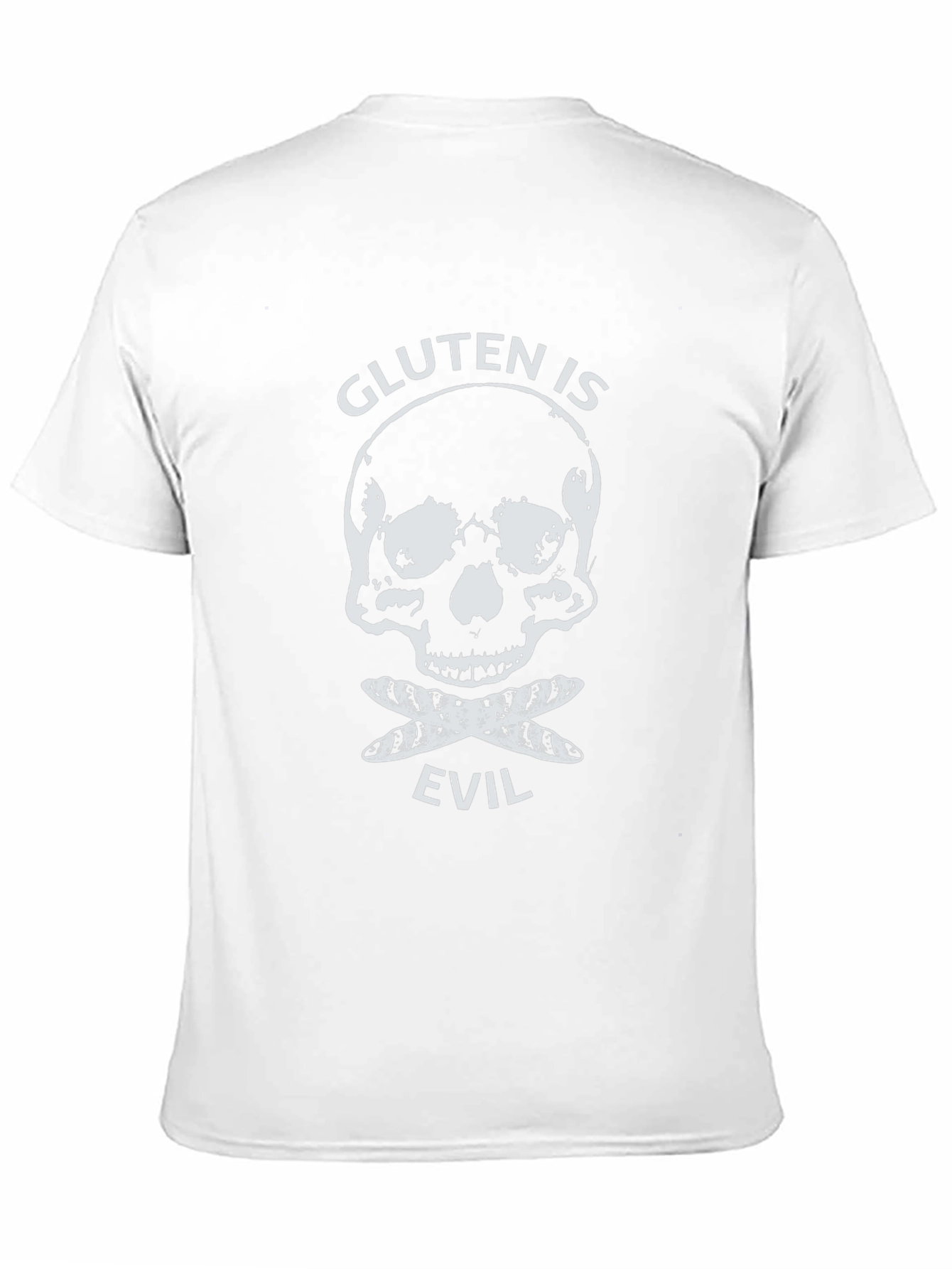Gluten is Evil Skull T-Shirt