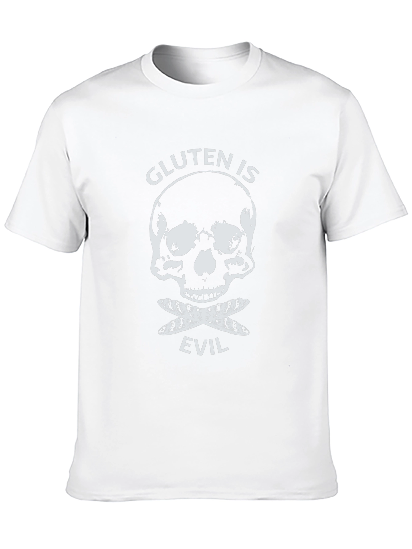 Gluten is Evil Skull T-Shirt