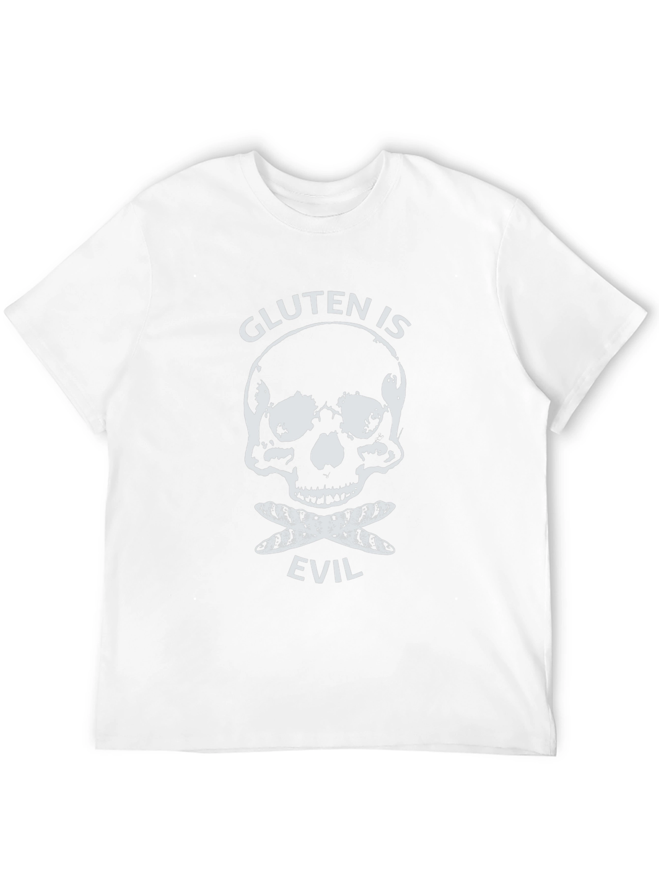 Gluten is Evil Skull T-Shirt