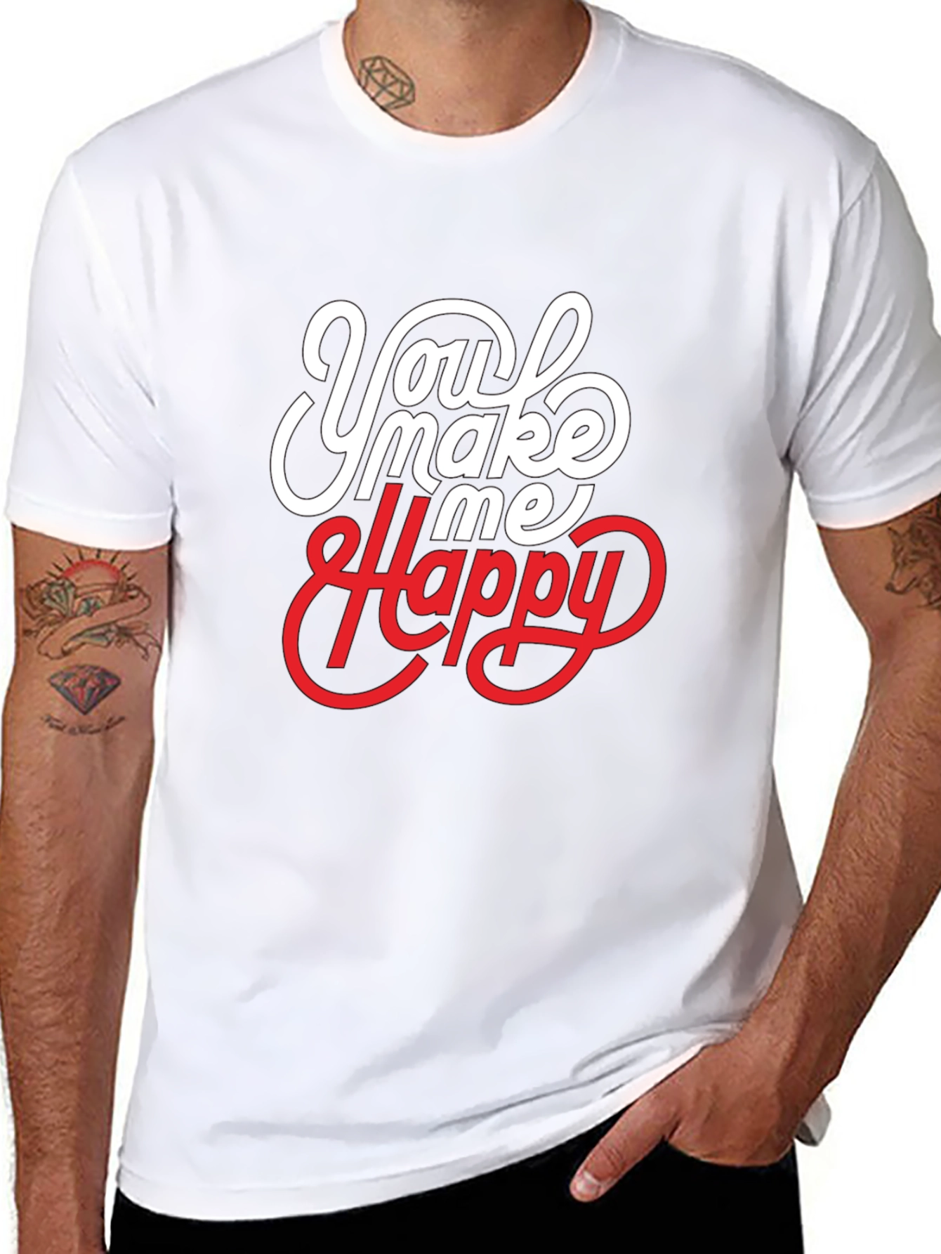You Make Me Happy Graphic T-Shirt