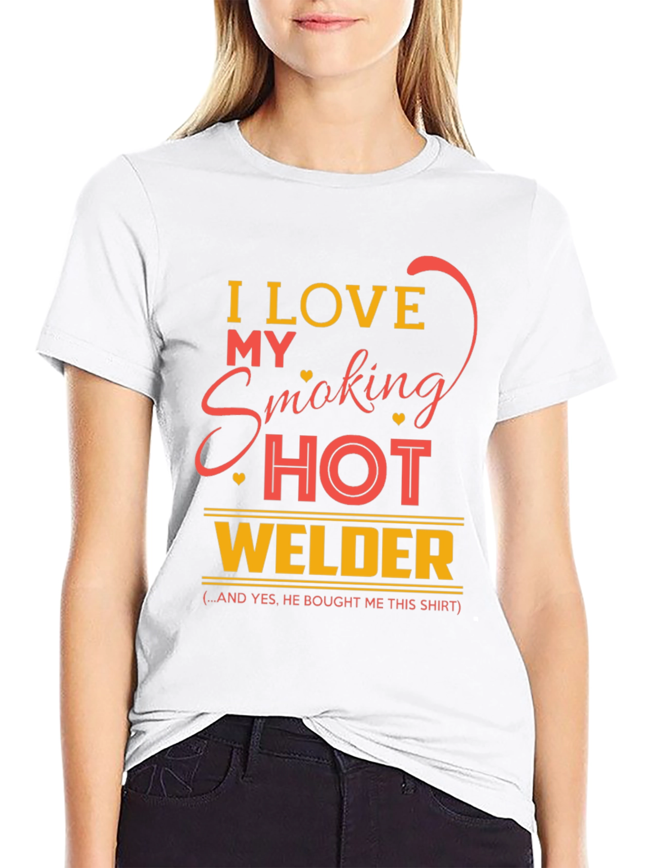 I Love My Smoking Hot Welder Graphic T-Shirt