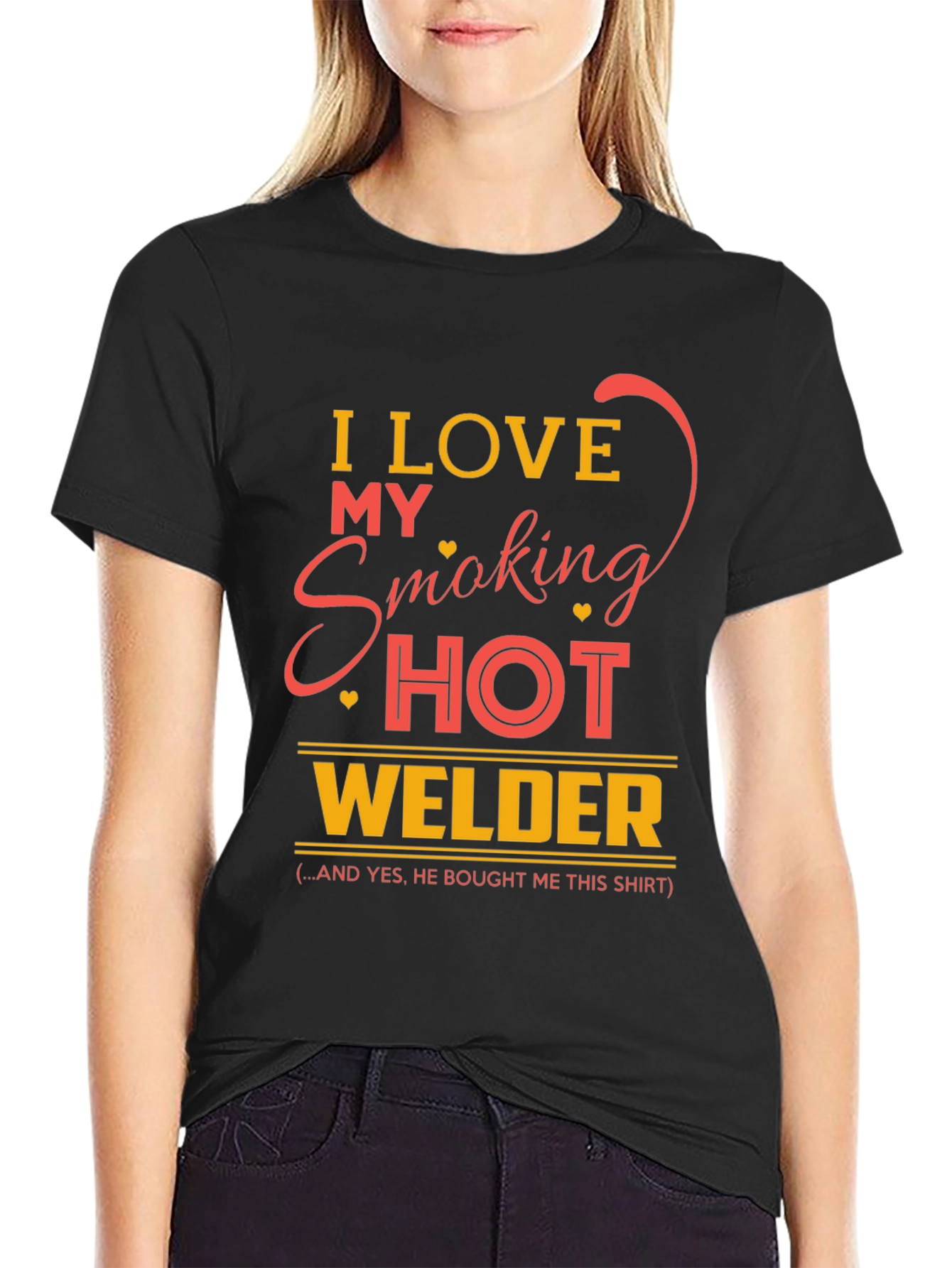 I Love My Smoking Hot Welder Graphic T-Shirt
