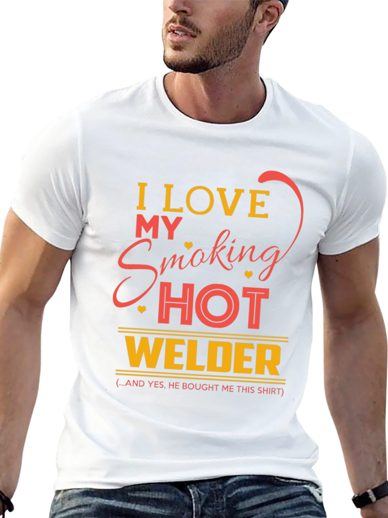 I Love My Smoking Hot Welder Graphic T-Shirt
