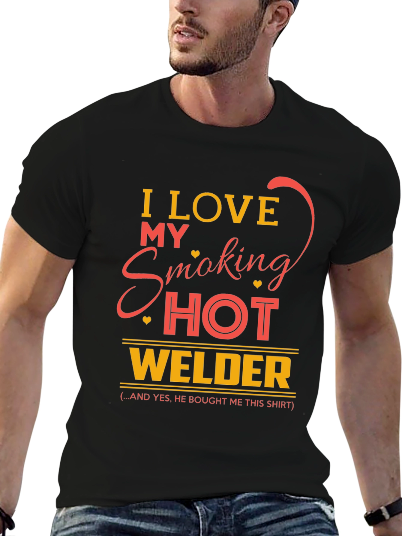 I Love My Smoking Hot Welder Graphic T-Shirt