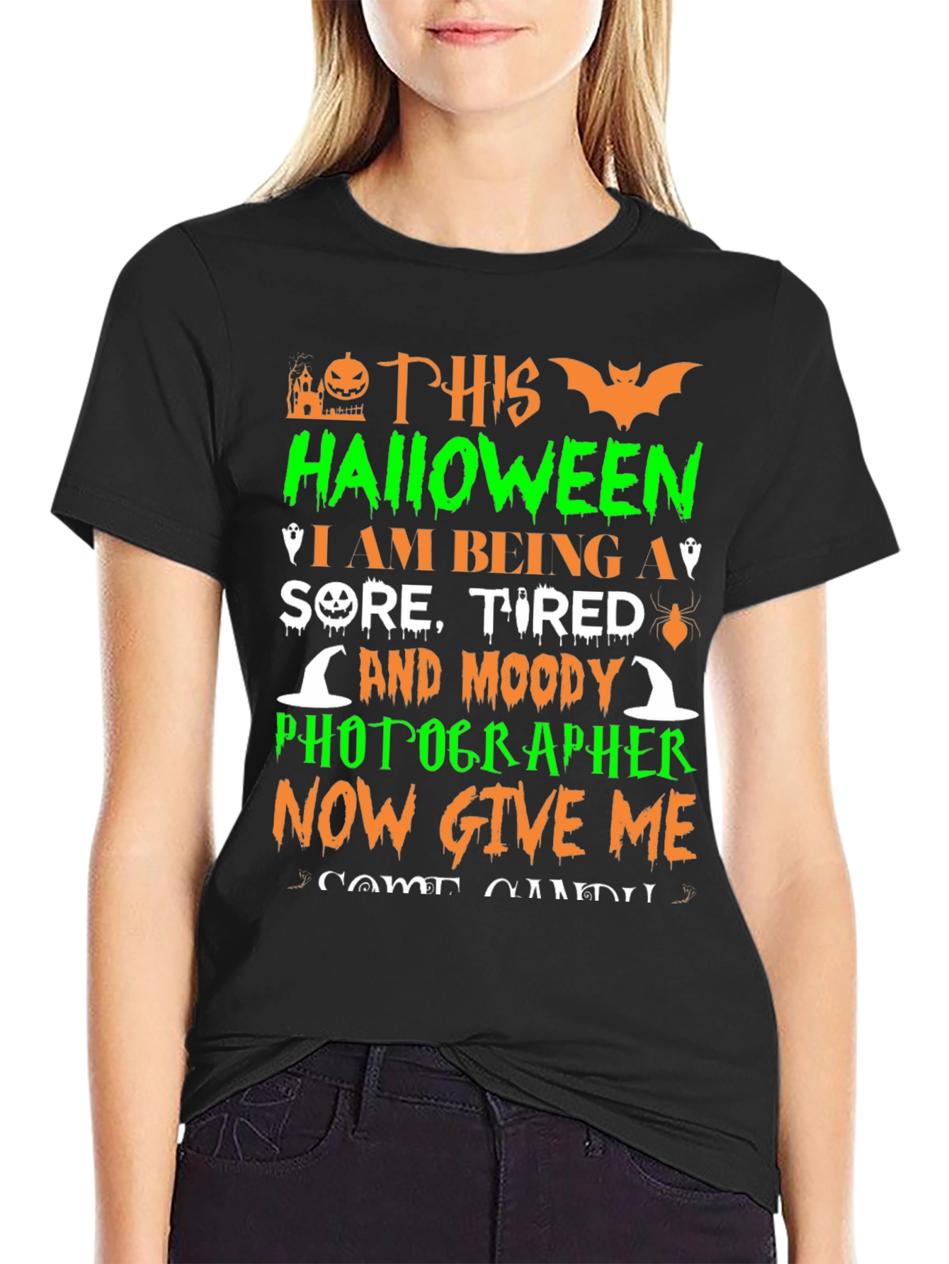 Funny Halloween Photographer Graphic T-Shirt