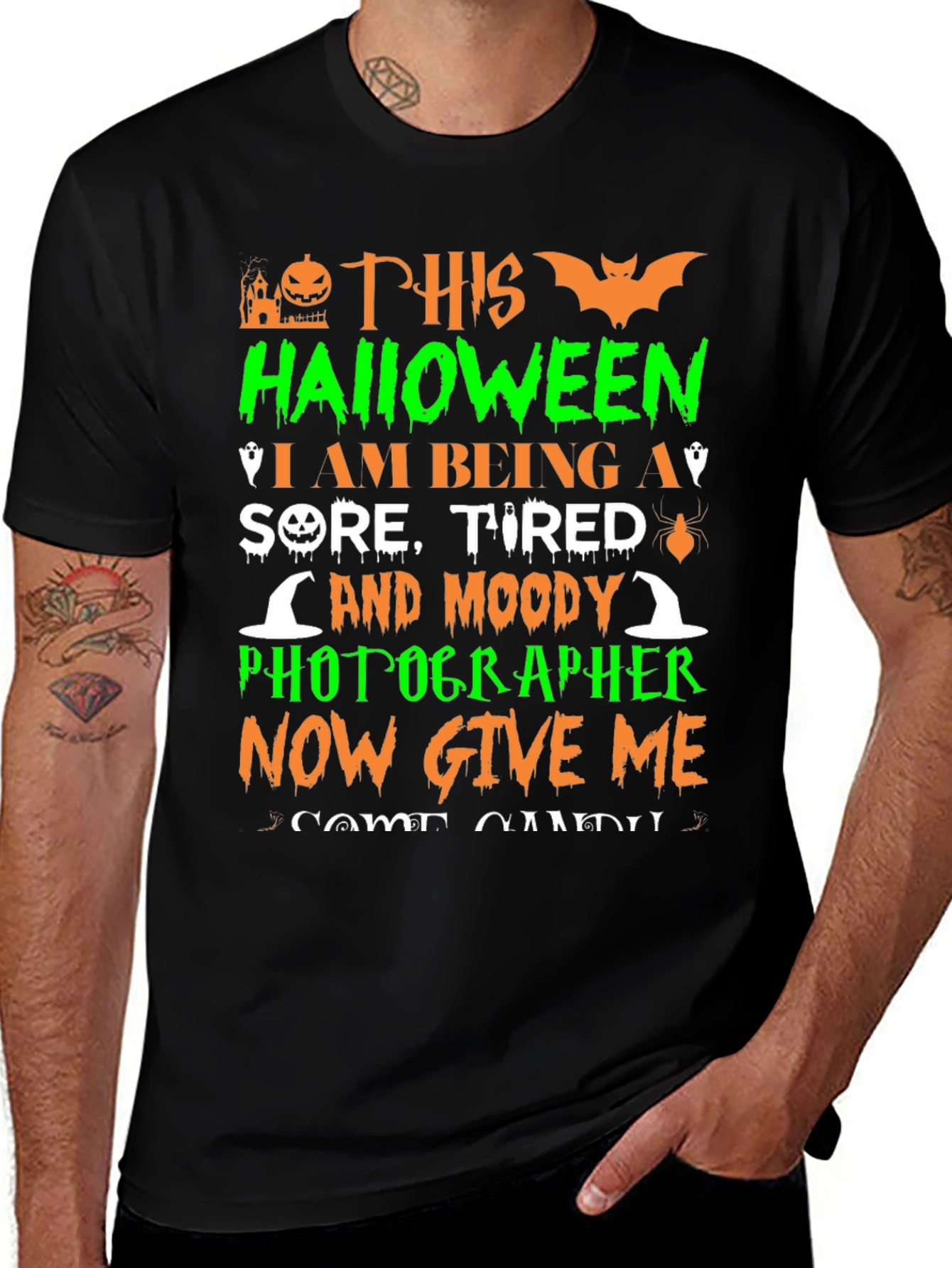 Funny Halloween Photographer Graphic T-Shirt