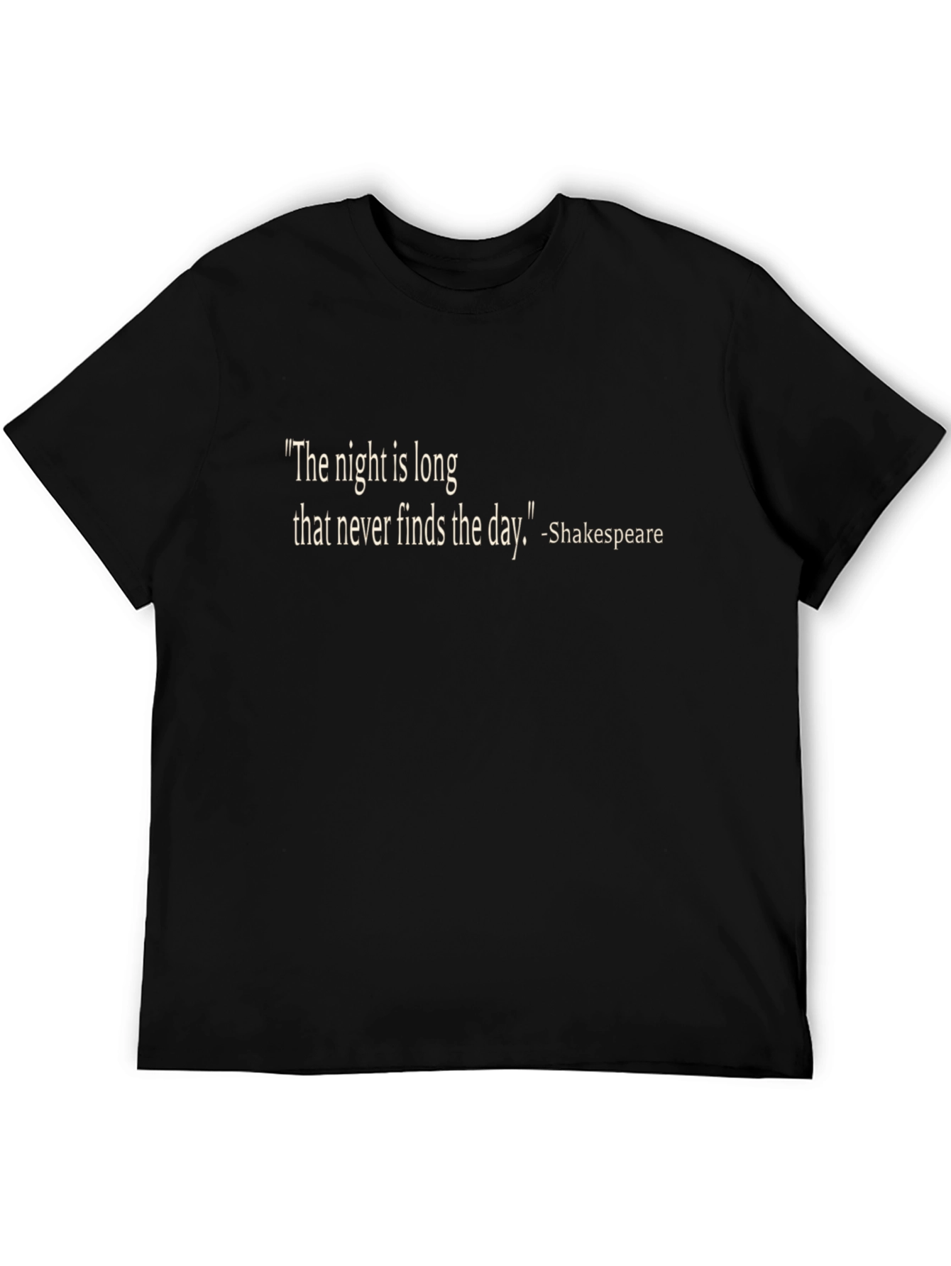 Shakespeare Quote T-Shirt - The Night is Long