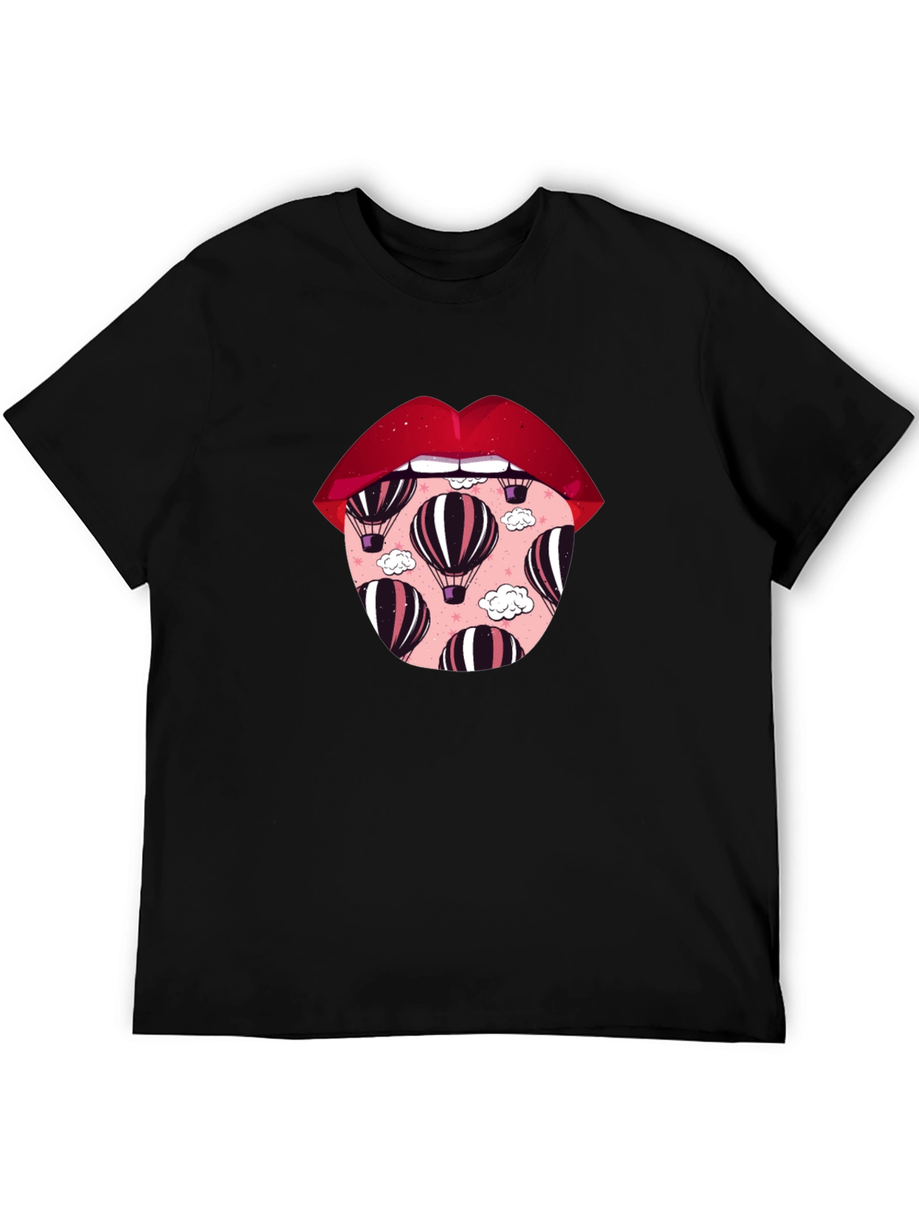 Lips Hot Air Balloon Graphic Tee - Unisex