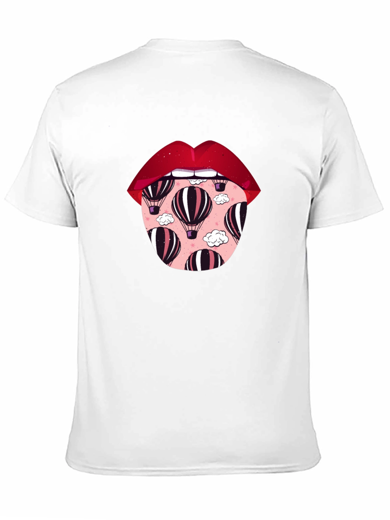 Lips Hot Air Balloon Graphic Tee - Unisex