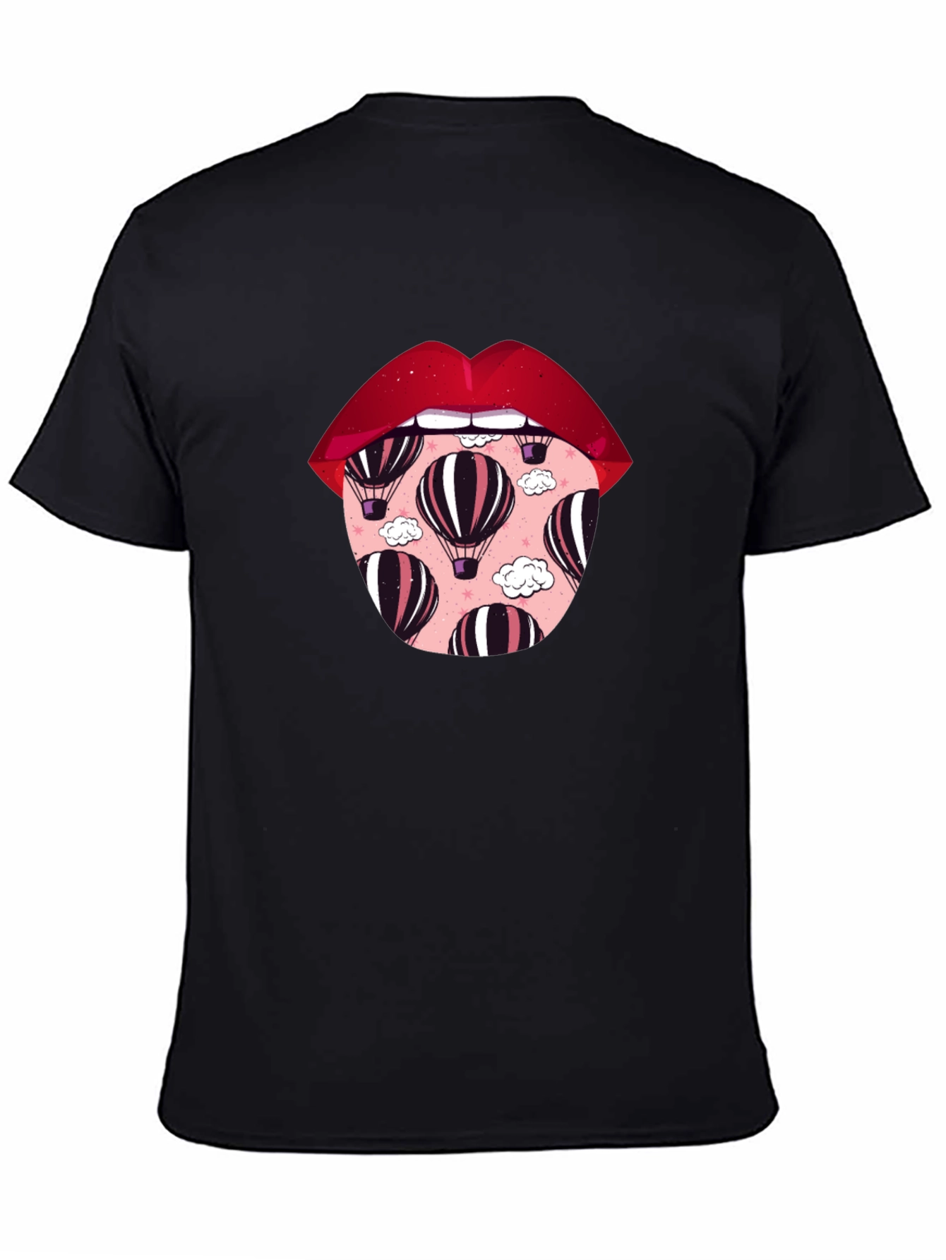 Lips Hot Air Balloon Graphic Tee - Unisex