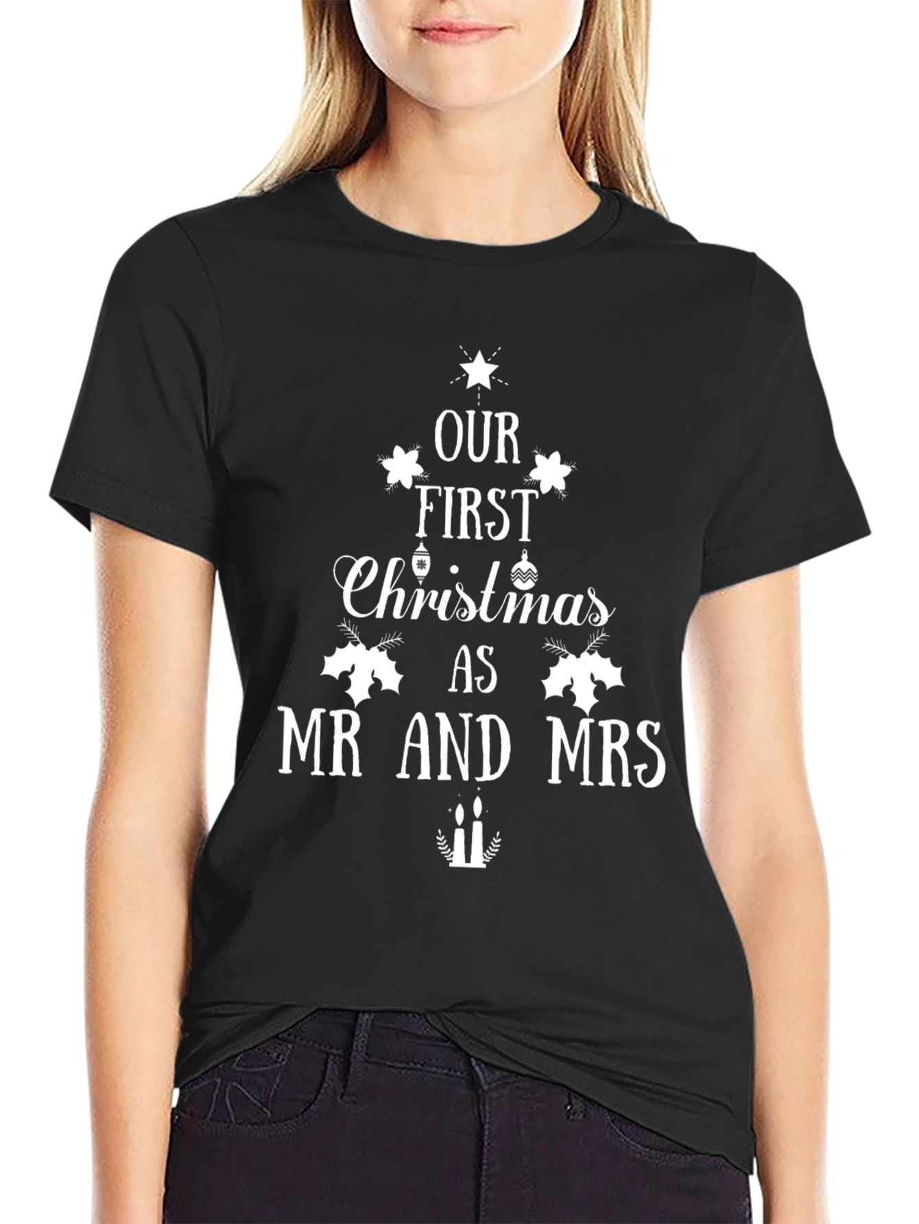 Mr and Mrs First Christmas Matching T-Shirt