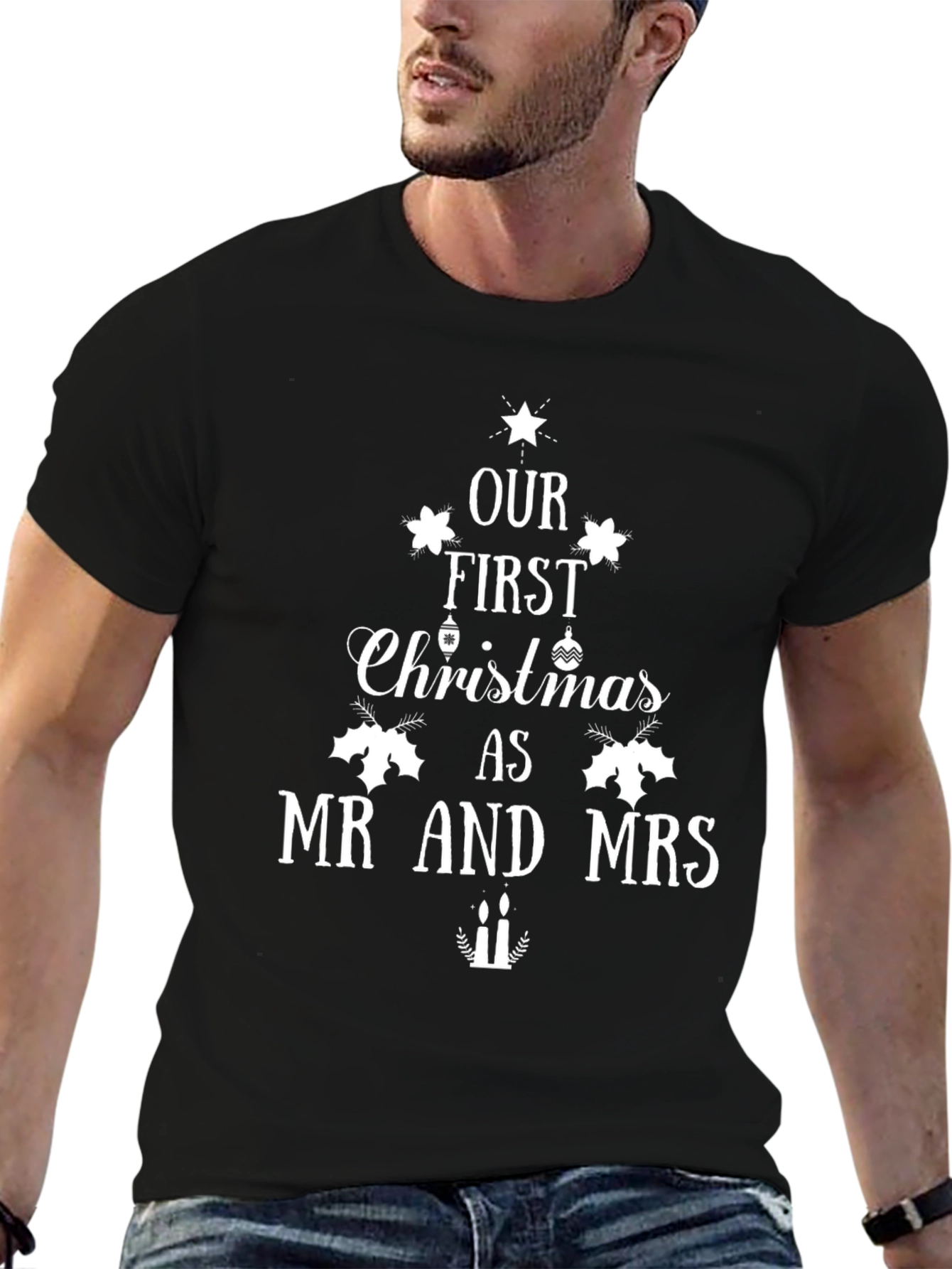 Mr and Mrs First Christmas Matching T-Shirt