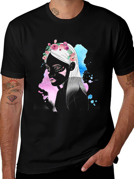 Floral Crown Woman Graphic T-Shirt