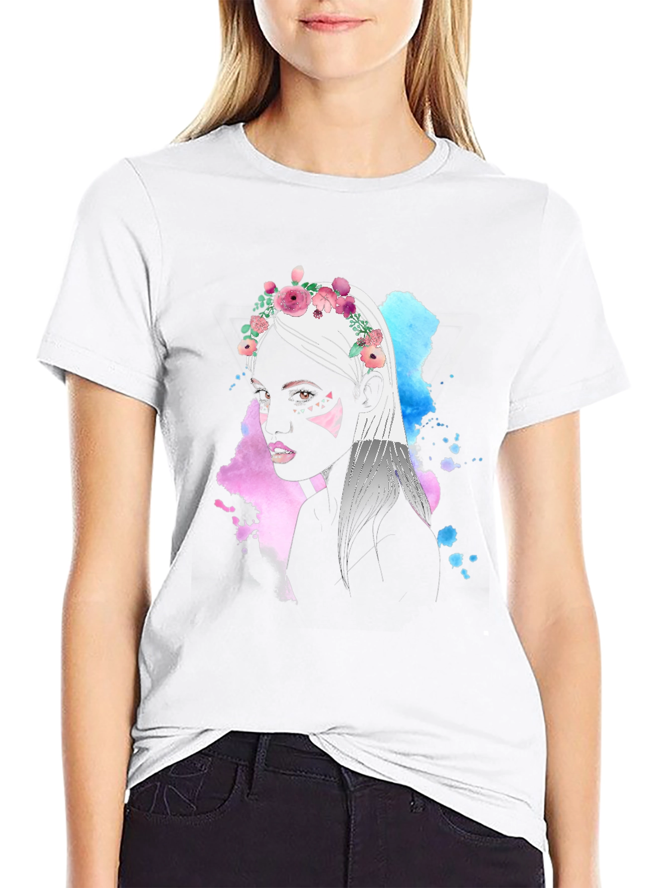Floral Crown Woman Graphic T-Shirt