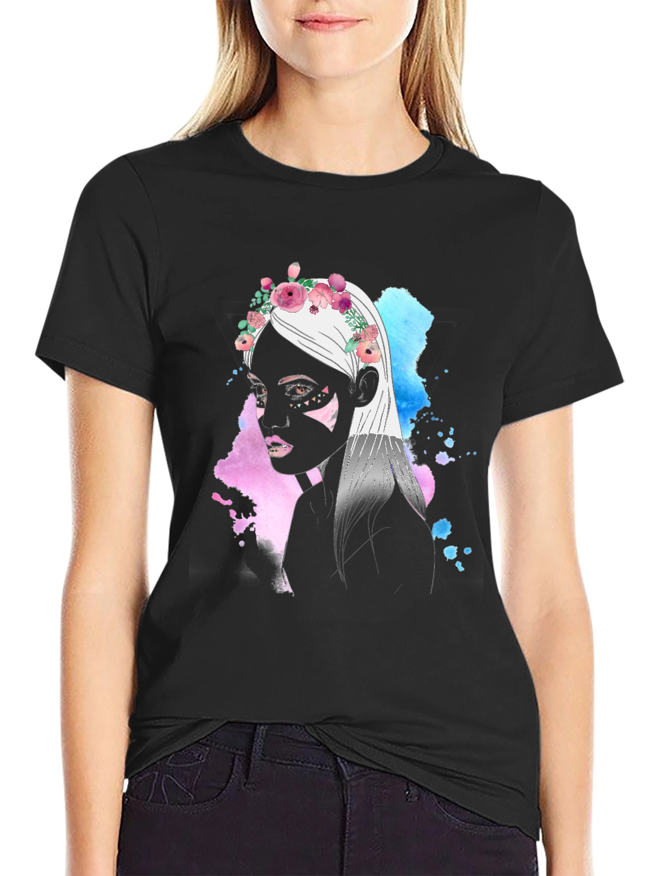 Floral Crown Woman Graphic T-Shirt