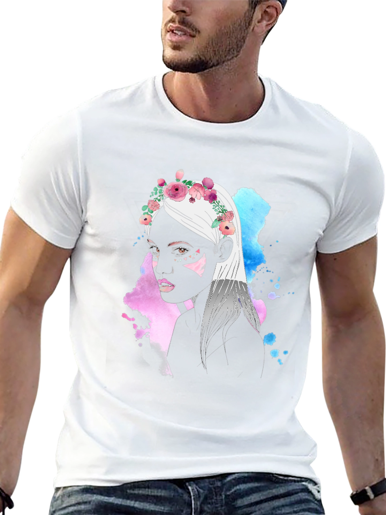 Floral Crown Woman Graphic T-Shirt